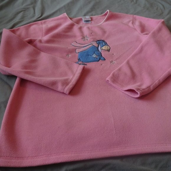 DISNEY Eeyore Pullover Fleece Womens Long Sleeve Size LARGE (GUC) - Picture 1 of 4